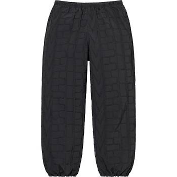 Black Supreme Repeat Stitch Track Pant Pants | Supreme 229OR